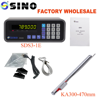 1 Axis DRO Digital Readout 3-1E System With Ka300-470mm Glass Linear Scale Measuring Display