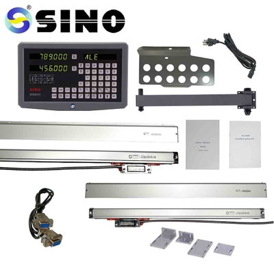 SINO Metal LED Digital Readout Kits Two Linear Rulers For Milling Machine